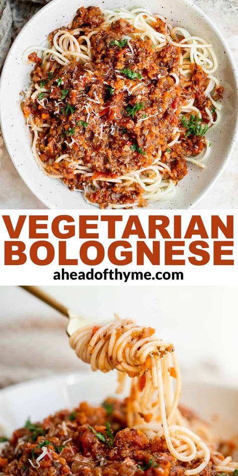 Vegetarian Bolognese Vegetarian Pasta Bolognese, Veggie Spaghetti Bolognese, Vegetable Bolognese Sauce, Veggie Bolognese Sauce, Vegetarian Bolognese Sauce, Pasta Without Meat, Vegetarian Spaghetti Bolognese, Dinners Pasta, Spaghetti Sauces