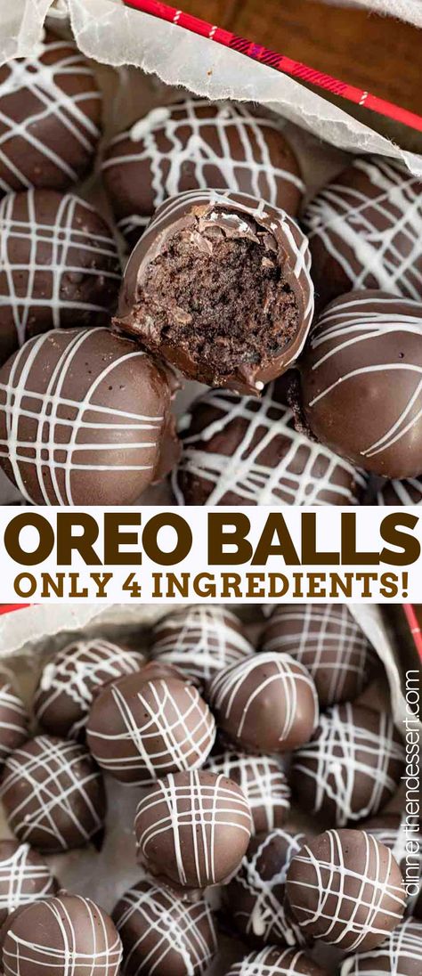 Easy Oreo Balls, Oreo Balls Recipe, Dessert Holiday, Oreo Truffles Recipe, Oreo Cookie Balls, Oreo Desserts, Cream Cheese Ball, Oreo Dessert Recipes, Desserts Christmas