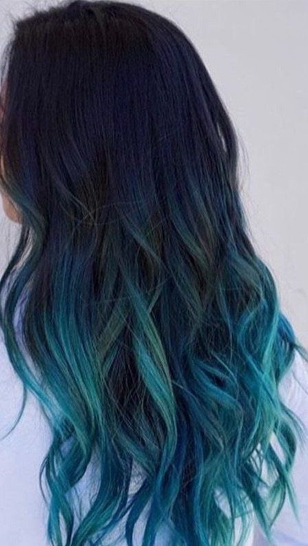 Blue And Green Hair, Blue Ombre Wig, Blonde Ombre Hair, Skin Tone Hair Color, Blue Ombre Hair, Hair Aesthetic, Ombré Hair, Nails Red, Ombre Wigs