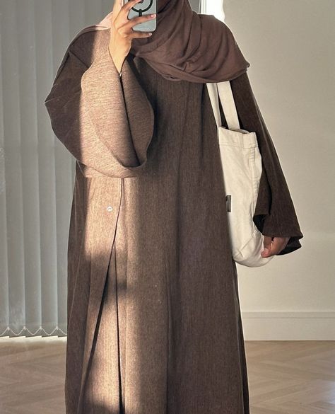 Abaya For Work, Abaya Uni Outfits, Linen Abaya Casual, Abaya Work Outfit, Corduroy Abaya, Classy Abaya, Everyday Abaya, Halal Outfits, Bold Fashion Outfits