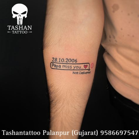 TashanTattoo
AshokTattooWala
S.4.5,Tirupati plaza
Opp. New bus stand
Near gd modi collage
Palanpur (gujrat)
9586697547
9687533310 Miss You Papa Tattoo, Papa Tattoo, Miss You Papa, Krishna Tattoo, I Miss You Dad, Dad Tattoo, Cute Tats, Miss You Dad, Dad Tattoos