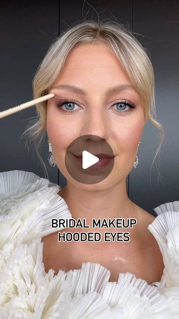 Makeup For Brown Eyes Pale Skin, Wedding Makeup For Brown Eyes Hooded Eye, Bridal Makeup For Hooded Eyes Blue, Photoshoot Makeup Hooded Eyes, Big Eyes Bridal Makeup, Wedding Eyeshadow For Hooded Eyes, Wedding Makeup Natural Hooded Eyes, Wedding Makeup Hooded Eye, Bridal Makeup Natural Hooded Eyes