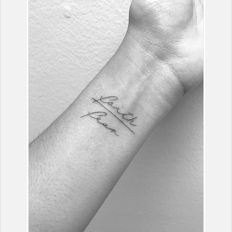 Faith over fear #tattoosofinstagram #winterstone #singleneedle #tattooedgirls #girlswithtattoos #faith #fear Faith Over Fear Tattoo, Fear Tattoo, Grace Tattoos, Bible Tattoos, Faith Tattoo, Quotes Faith, Wrist Tattoos For Women, Wrist Tattoo, Subtle Tattoos