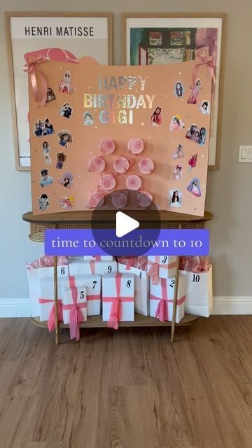 Stephanie Prosa on Instagram: "i’m so excited to surprise Gigi with this birthday countdown punchboard! she loved her advent calendar this year so much that I figured let’s do something similar for her big 1-0 🎉 can’t wait to countdown with her, and i can’t believe she’ll be 10 in 10 days!!! 💗✨" 13 Days Left Birthday Countdown, 10 Days Of Birthday Gifts, 16 Days To Go Countdown Birthday, 13 Days Of Birthday Gifts, Birthday Countdown Surprise Ideas, 10 Days To Go Countdown Birthday Ideas, Advent Birthday Calendar, 16 Day Birthday Countdown Gift Ideas, 16 Days Of Gifts For Sweet 16 Board