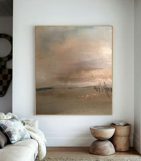 Neutral Colour Painting, Abstract Painting Interior Design, Oil On Canvas Abstract, Organic Wall Art Ideas, Acrylic On Canvas Abstract, Abstract Neutral Painting, Soft Abstract Painting, Neutral Textured Art, Neutral Painting Ideas On Canvas