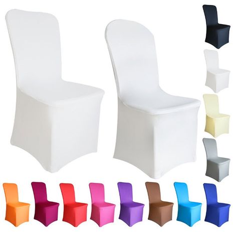 Create the look you want with a set of cheap wedding chair covers for 100 guests, colors, bows and other set sizes available. Cheap Wedding Reception Ideas, Cheap Chair Covers, Cheap Wedding Reception, Diy Chair Covers, White Chair Covers, Chair Back Covers, Folding Chair Covers, Chair Ties, Cheap Chairs