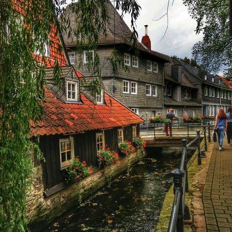 Goslar Germany, Saxony Germany, German Village, Lower Saxony, Travel Germany, Medieval Houses, European Architecture, Austria Travel, Switzerland Travel