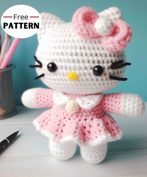 Hello Kitty Free Crochet Pattern, Crochet Hello Kitty Pattern, Free Hello Kitty Crochet Patterns, Crochet Hello Kitty Free Pattern, Costume Patterns Free, Hello Kitty Amigurumi Free Pattern, Hello Kitty Crochet Pattern Free, Hello Kitty Crochet Pattern, Amigurumi Hello Kitty