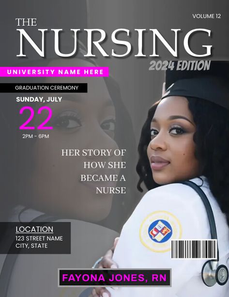 Graduation Magazine Cover Nurse Magazine Cover, Nursing Magazine Cover, Graduation Magazine, Logic And Critical Thinking, Linkedin Background Image, Linkedin Background, Kindle Book Cover, Campaign Posters, Blog Header