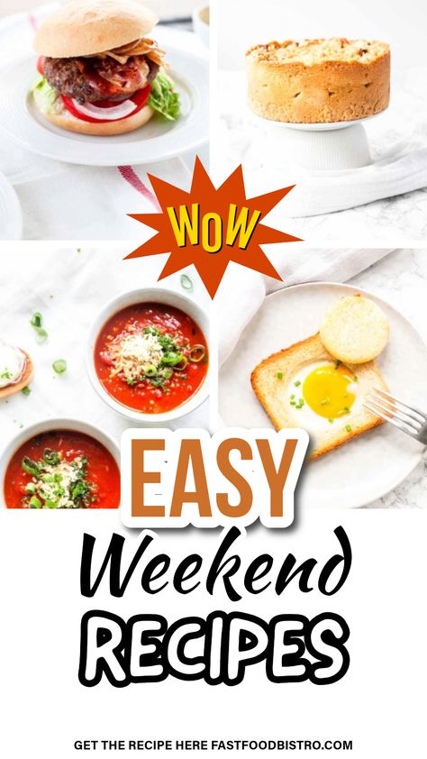 4 dishes that you can prepare on the weekend. Weekend Recipes, Weekend Meals, More Recipes, Girls Weekend, New Things, Best Ideas, Get Inspired, For Girls