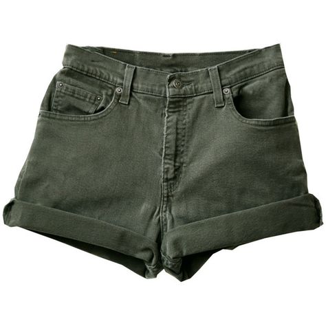 Forest Green High Waisted Shorts ($23) ❤ liked on Polyvore featuring shorts, high-rise shorts, high rise shorts, forest green shorts, high-waisted shorts and highwaist shorts 80s Closet, Book Wardrobe, Walking Dead Clothes, Shorts Highwaist, Highwaist Shorts, 80s Shorts, Outfit Png, Shorts High Waisted, High Rise Shorts