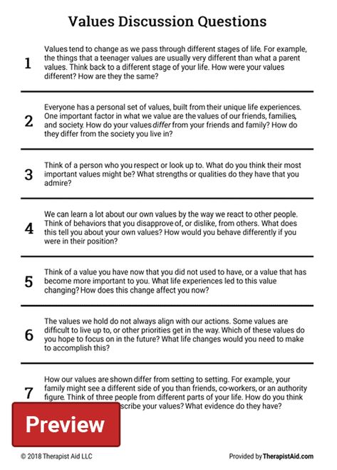 Values Activity Counseling, Values Questions, Values Activity, Group Therapy Activities, Motivational Interviewing, Group Counseling, Counseling Activities, Counseling Resources, Therapy Counseling