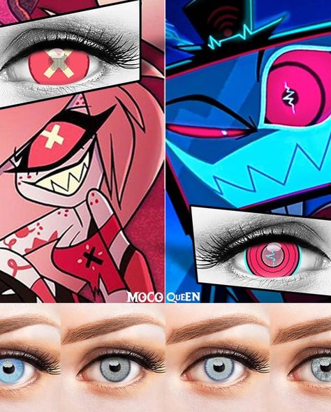 🤩 Dive into the world of Hazbin Hotel cosplay with our latest lens collection! 🤩

Transform effortlessly into your favorite characters with precision-crafted lenses designed for devilish charm and ethereal beauty.🔥
🎭Cherri Bomb Red X 17mm Mini Sclera
🎭Vox Static Pink 17mm Mini Sclera

#hazbinhotelcosplay #NewLenses #hazbinhotel #mocoqueen #cosplay #vox #voxcosplay #voxhazbinhote#cherribomb #humanau #cherribombcosplay #cherribombhazbinhotel Monokuma Cosplay Makeup, Vaggie Cosplay Hazbin Hotel, Rosie Cosplay Hazbin Hotel, Nezuko Eye Contacts, Valentine Cosplay Monster High, Costume Contact Lenses, Cosplay Contacts, Anime Costumes, Cherry Bomb