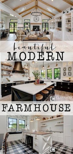 Tour this amazing modern farmhouse! Each room is better than the next!! Interior Design Minimalist, Modern Farmhouse Living, Geek Decor, Casa Vintage, Modern Farmhouse Living Room, Farmhouse House, Farmhouse Interior, Modern Farmhouse Decor, Farmhouse Plans