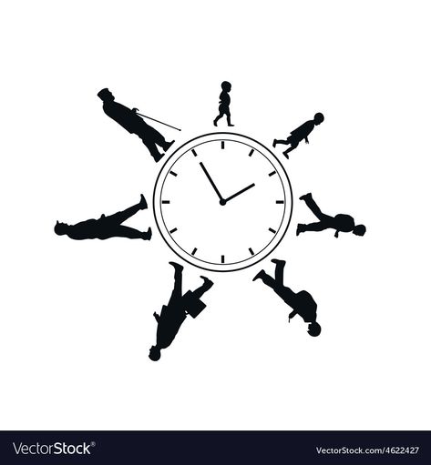 Age Photos, Time Passing, Cycling Art, Life Cycle, Life Cycles, Royalty Free Images, The White, White Background, Wall Clock