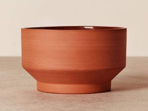 Skagerak Terracotta Edge Bowl Japanese Lighting, Green Salads, Terracotta Color, Pottery Form, Wallpaper Stores, Clay Bowl, Wheel Thrown Pottery, Theme Color, Ceramics Ideas Pottery