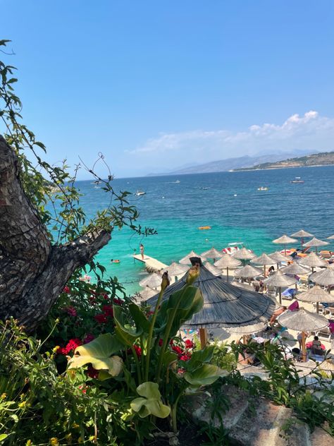 Sarande Albania Aesthetic, Albanian Summer Aesthetic, Albania Summer Aesthetic, Albanian Beaches, Summer Albania, Albania Beaches, Albanian Summer, Dhermi Albania, Albania Aesthetic