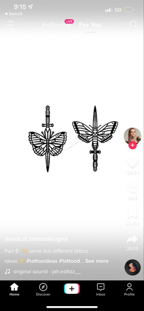 Tattoo Concept Art, Butterfly Knife Tattoo, Knife Tattoos, Pair Tattoos, Butterfly Swords, Brother Tattoos, Moths And Butterflies, Knife Tattoo, Skin Drawing