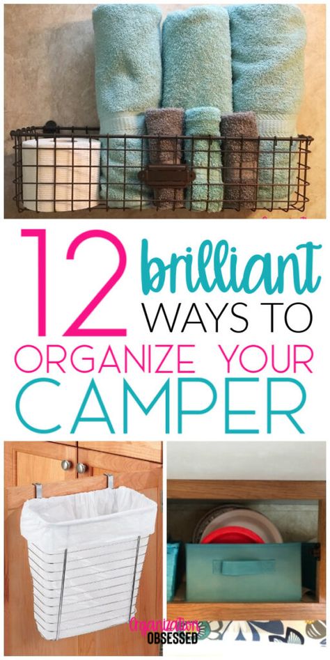 Astuces Camping-car, Travel Trailer Organization, Camper Vintage, Trailer Organization, Camper Trailer Remodel, Camper Organization, Rv Camping Tips, Travel Trailer Camping, Rv Organization