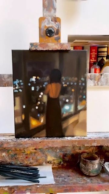 Safeyah Aljabouri on Instagram: "Full real time painting demos can be found on my patre0n page 🎨🖌 #arttip" Blurry Painting, Bokeh Art, Vibes Art, Painting Demo, Time Painting, Aesthetic Fits, Art Youtube, Art Challenge, Art Tips