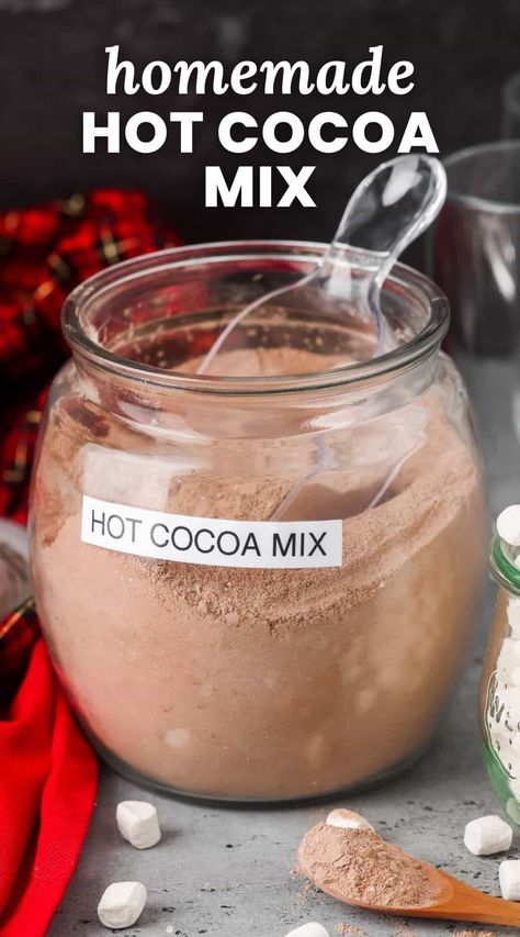 Homemade hot cocoa mix is a delicious and comforting treat that can be easily made at home with just a few simple ingredients. Hot Chocolate Mix In A Jar, Cocoa Mix In A Jar, Diy Hot Chocolate Mix, Cocoa Mix Recipe, Hot Cocoa Mix Recipe, Powder Coffee Creamer, Mix In A Jar, Hot Chocolate Mix Recipe, Homemade Hot Chocolate Mix