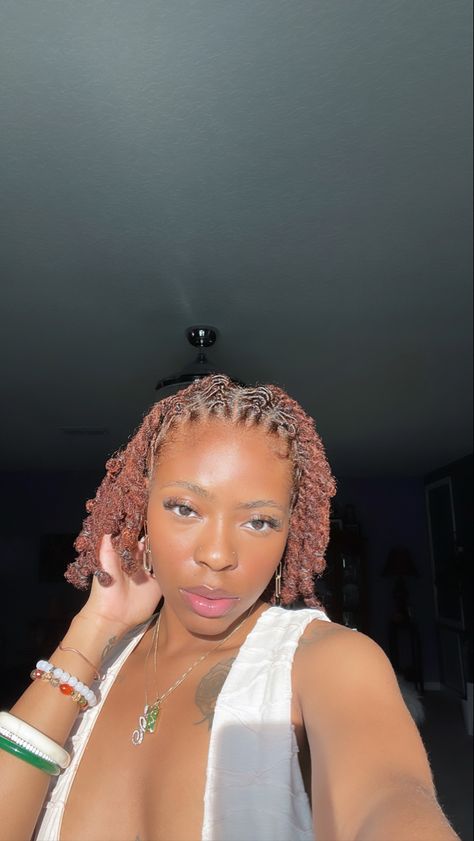 Holiday Hairstyles For Locs, Copper Locs, Barrel Twist Locs Women, Affordable Lace Front Wigs, Coiling Natural Hair, Short Dreadlocks Styles, Dreadlock Style, Hair Scarf Styles, Faux Locs Hairstyles