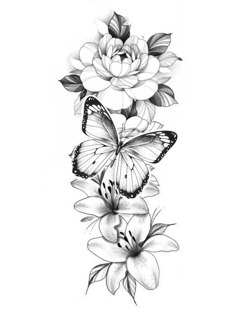 Detailed Lotus Flower Tattoo, Half Butterfly Half Lotus Flower Tattoo, Lotus Flower With Butterfly Tattoo, Butterfly Tattoo With Lily Flowers, Lotus Flower And Butterfly Tattoo Sleeve, Snowman Tattoo, Butterfly Tattoo Stencil, White Tattoos, Tattoos 2024