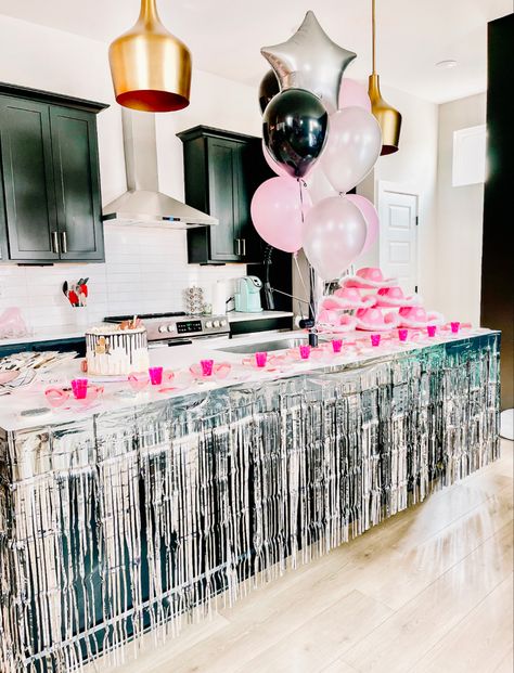 Disco Cowgirl Bachelorette Party Decor, Last Disco Balloon Arch, Last Rodeo Decor, Pink Bachelorette Decor, Diy Bachelorette Decor, Disco Cowgirl Party Decor Ideas, Her Last Disco Bachelorette, Disco Cowgirl Bachelorette Decor, Disco Cowgirl 21st Birthday Party