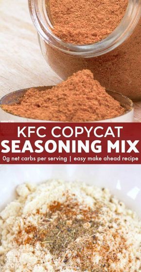 Kfc Seasoning Recipe, Kfc Seasoning, Fried Chicken Seasoning, Copycat Kfc, Kfc Chicken Recipe, Homemade Dry Mixes, Kfc Recipe, Dry Rub Recipes, Homemade Spice Mix