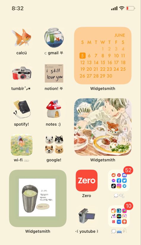 Japanese Phone Aesthetic, Japanese Homescreen Layout, Japanese Iphone Layout, Free Ios App Icons, Japanese Homescreen, Japan Widget, Ios 15 Homescreen, Basic Aesthetic, Phone Layouts