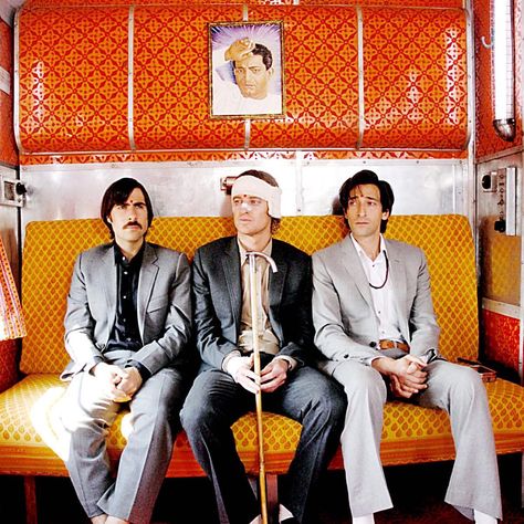 Wes Anderson Characters, The Darjeeling Limited, Wes Anderson Aesthetic, Color In Film, Darjeeling Limited, Wes Anderson Style, Wes Anderson Movies, Wes Anderson Films, Adrien Brody