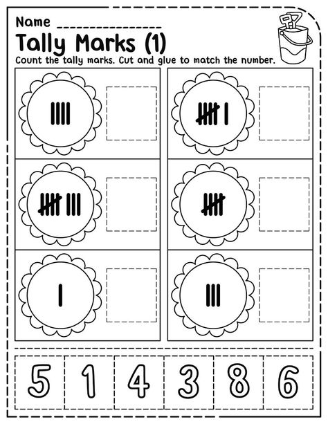 Tally Marks Worksheets Kindergarten, Counting Tally Marks Worksheet Tally Activities Kindergarten, Numberline Activities Kindergarten, Tally Marks Worksheet, Tally Marks Kindergarten, Number Rhymes, Special Education Worksheets, Kindergarten Counting, 1st Grade Activities, Worksheets Kindergarten