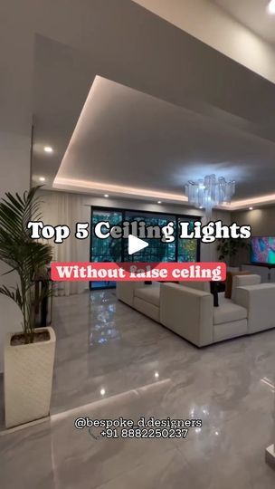 98K views · 4.3K reactions | Top 5 ceiling lights without false ceiling💡

Comment your FAVOURITE👇

#lights #falseceiling #ceilinglight #bespokeddesigners #profilelight #trending #viral #trendinglight #interiordesign #interiordesigner #interiortipsbydivya #interiordecor #homedecor #homedesign #viralvideos | Bespoke D.Designers By Divya Gupta | gregoriansisters · Original audio False Ceiling, Ceiling Design, Bespoke, Interior Decorating, Ceiling, Audio, Ceiling Lights, House Design, Interior Design