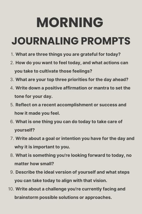 Morning Journaling Prompts for daily use After School Journal Prompts, Discipline Prompts, Morning Pages Prompts, Therapy Notes Journal, How To Journal For Therapy, Thewizardliz Mindset, Intentional Journaling, Morning Pages Journal, Therapy Topics