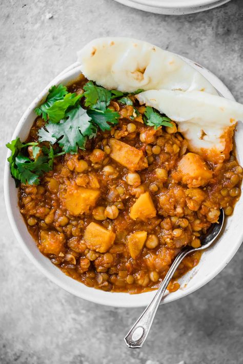 Morrocan Stew, Chickpea Lentil, Moroccan Stew, Vegetarian Stew, Ambitious Kitchen, Lentil Stew, Moroccan Food, Diet Vegetarian, Pita Bread