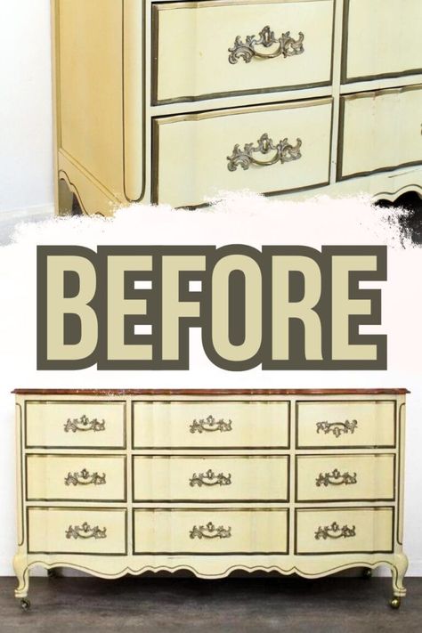 Light Blue French Provincial Dresser Makeover French Style Dresser Makeover, Dixie Dresser Makeover, French Provincial Dresser Makeover Ideas, French Provincial Bedroom Makeover, Cheap Dresser Makeover, French Provincial Dresser Makeover Diy, French Country Dresser Makeover, 9 Drawer Dresser Makeover, Laminate Dresser Makeover