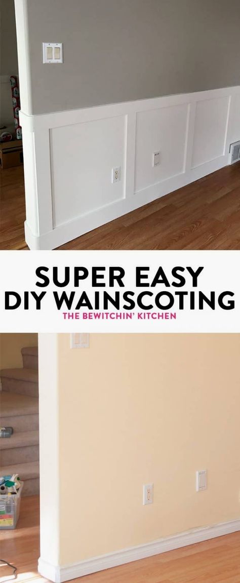 Basement Wainscoting, Kitchen Renovation Diy Ideas, Wainscoting Ideas, Installing Wainscoting, Dress Room, Diy Wainscoting, Diy Kitchen Renovation, Up House, Diy Renovation