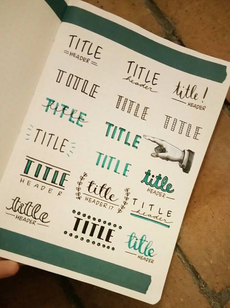 Title Designs, Journal Headers, Bullet Journal Titles, Bullet Journal Headers, Easy Girl, Title Ideas, Bullet Journal Font, Journal Fonts, Bullet Journal Notes