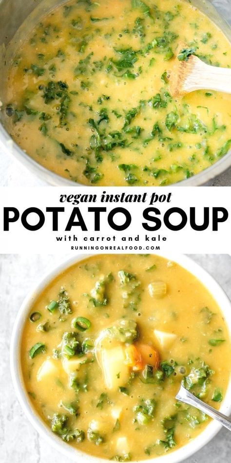 Instant Pot Kale, Kale Potato Soup, Kale Potato, Vegan Instant Pot, Parsley Recipes, Chopped Kale, Wallpaper Food, Vegan Instant Pot Recipes, Dried Parsley