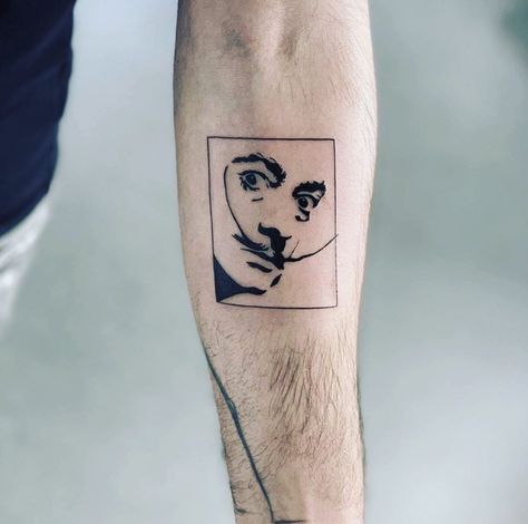 Salvatore Dali Tattoo, Salvador Dali Tattoos, Salvador Dali Tattoo Ideas, Dali Tattoo Ideas, Aus Tattoo, Amor Fati Tattoo, Salvador Dali Tattoo, Dali Tattoo, Traditional Tattoo Old School