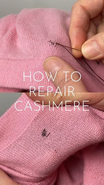 Fix Hole In Cashmere Sweater, How To Repair Moth Holes In Sweaters, Clothing Repair With Embroidery, How To Mend Hole In Cashmere, Repair Moth Holes Wool, Visible Mending Cashmere Sweater, Repair Wool Sweater, Sweater Repair Diy, Mend Hole In Knit Sweater