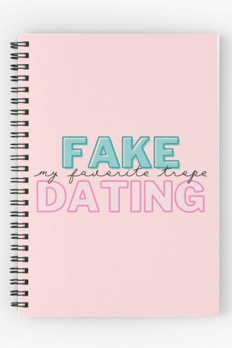 fake dating is my favorite trope for romance readers, notebook for bookish readers Fake Dating Trope, Romance Readers, Romance, Notebook, Fan Art