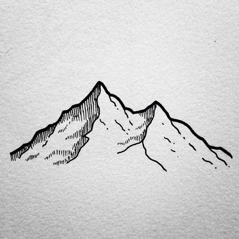 30 Cool & Easy Things to Draw to Get Better at Art Mountain Drawing Simple, Design Art Drawing, Mountain Drawing, Minimalist Drawing, 강아지 그림, Things To Draw, Mountain Tattoo, Arte Sketchbook, Sketches Easy