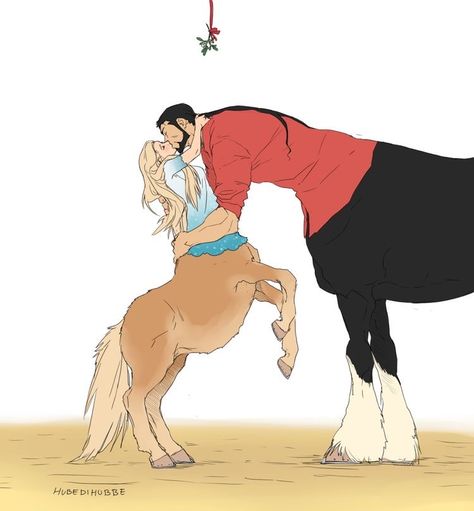 Hubedihubbe Centaurs, Anime Centaur, Mistletoe Kiss, Fantasy Creatures Art, Mythical Creatures Art, Mythological Creatures, Creature Concept Art, Mystical Creatures, Creature Concept