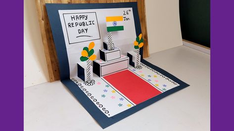 Handmade card for republic Day Republic Day Greeting Card, Republic Day Card, 26 January Republic Day, 26 January, Republic Day, Card Handmade, Card Gift, Greetings Cards, Diy Cards