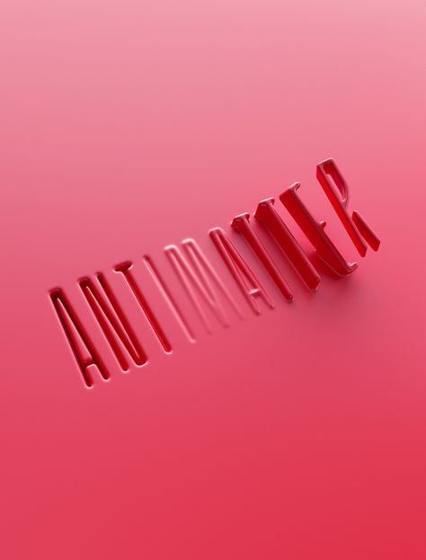 Antimatter / New Scientist on Behance 달력 디자인, 3d Type, Industrial Design Trends, New Scientist, Creative Review, 3d Typography, 3d Text, Typography Letters, 로고 디자인