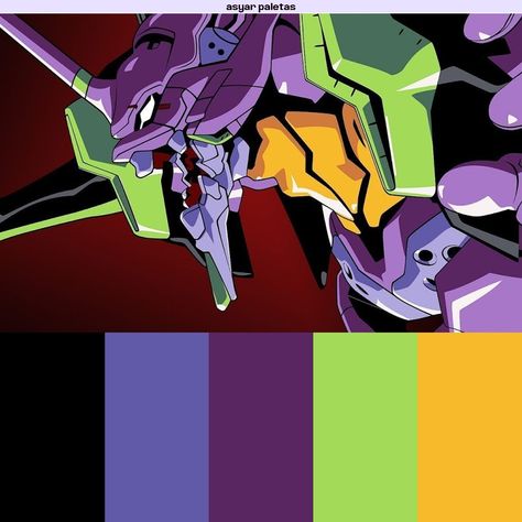 Eva 01 neon genesis evangelion color palette Neon Genesis Evangelion 01, Neon Genesis Evangelion Color Palette, Evangelion Color Palette, Robot Color Palette, Neon Genesis Evangelion Nails, Toxic Color Palette, Punk Color Palette, Evangelion Nails, Anime Color Palette