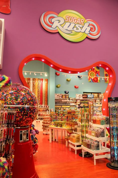 Candy on candy on candy at Sugar Rush! 🤩 Don’t forget to visit inside TopJump! Candy Store Ideas Design, Candy Store Interior, Modern Candy Shop, Candy Room In House, Candy Store Ideas, Candy Shop Interior, Candy Shop Ideas Design, Sweet Shop Interior, Candy Store Aesthetic