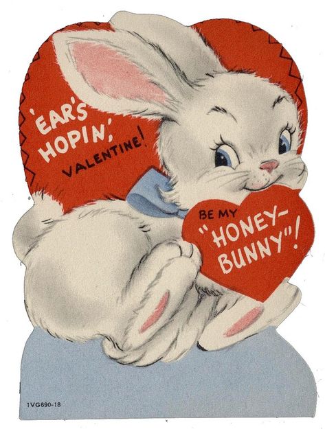 vintage valentine rabbit | vintage valentine - honey bunny | Holidays Bunny Valentines, Hello Valentine, Old Cards, Vintage Valentine Cards, Valentine Greeting Cards, Valentines Greetings, Honey Bunny, Vintage Bunny, Retro Valentines