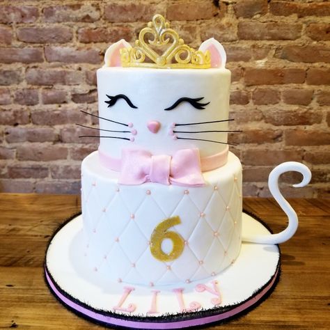 Cat Cake For Girls Birthday, Kitty Cat Birthday Party Cake, Cute Cat Birthday Cake, Kitty Cat Cakes For Kids, Kitten Cake Ideas, 3d Cat Cake, Cat Theme Cake Kid Birthdays, Rainbow Kitty Cake, 6 Birthday Cake Girl